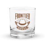 Frontier Rogue logo rocks glass front view