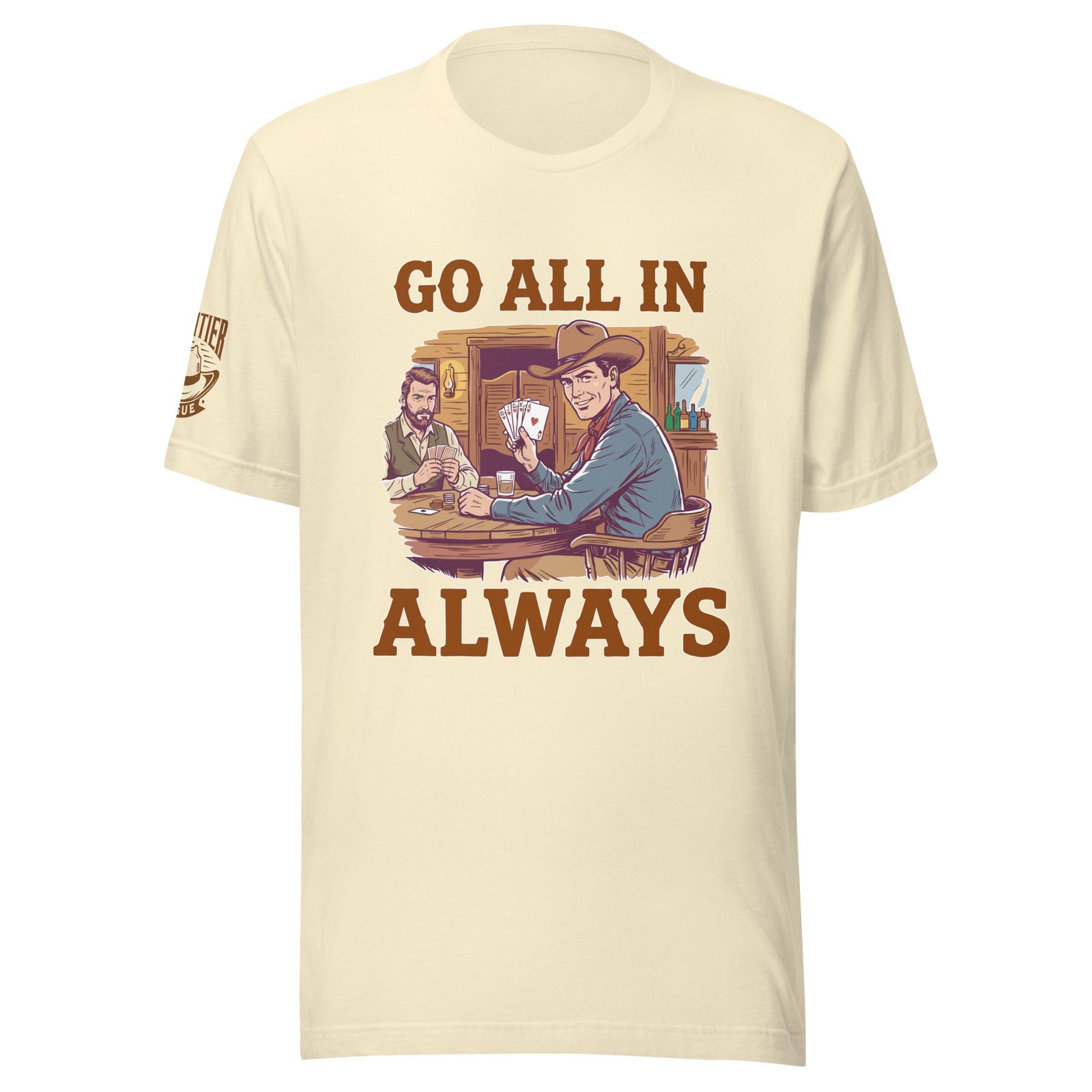Frontier Rogue Go All In Always western graphic tee in Natural