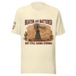 Frontier Rogue Beaten and Battered But Still Going Strong western graphic tee in Natural