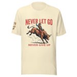 Frontier Rogue Never Let Go Never Give Up western graphic tee in Natural