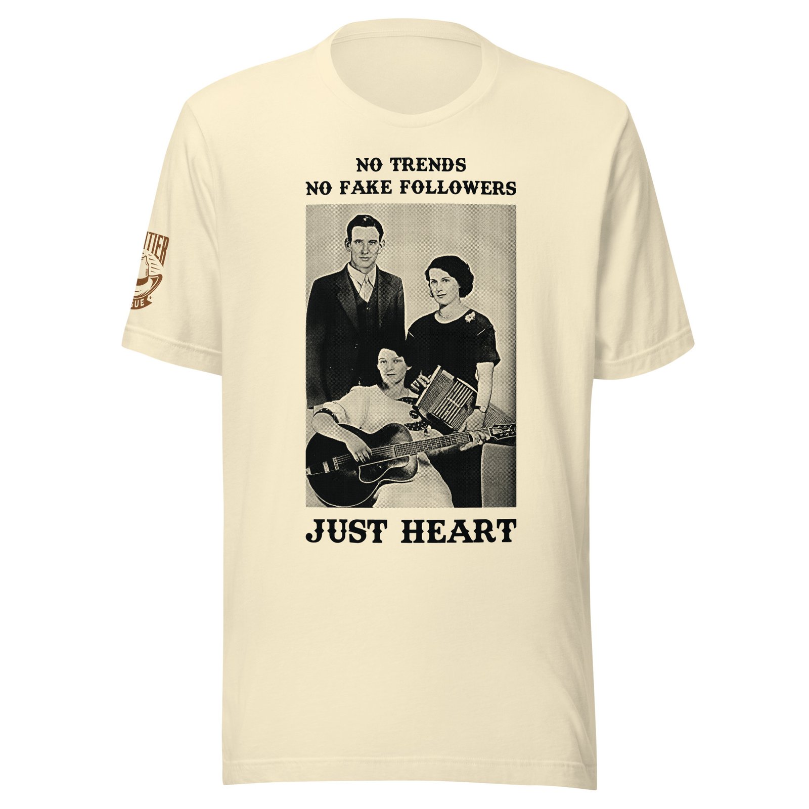 Frontier Rogue No Trends No Fake Followers Just Heart western graphic tee in Natural