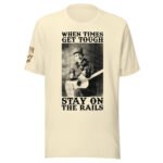 Frontier Rogue When Times Get Tough Stay on the Rails western graphic tee in Natural