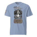 Frontier Rogue Davy Crockett western graphic tee in Washed Denim