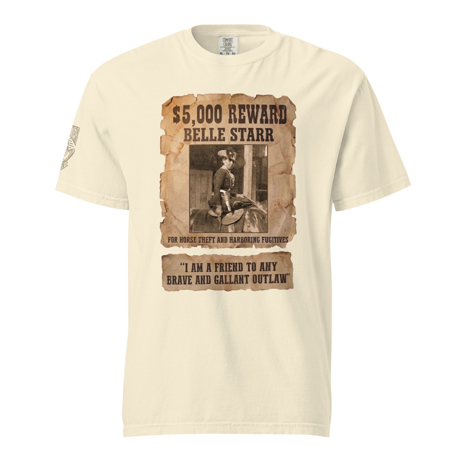 Frontier Rogue Belle Starr western graphic tee in Ivory