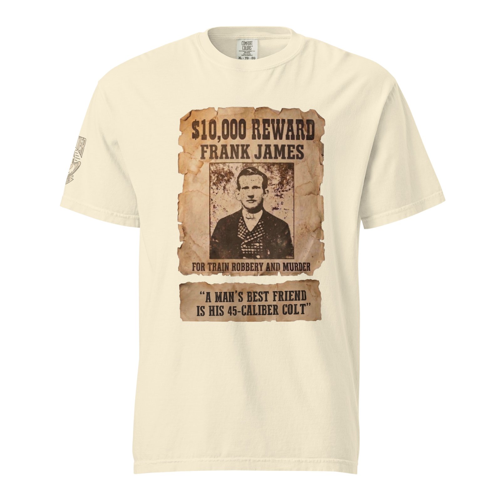 Frontier Rogue Frank James western graphic tee in Ivory