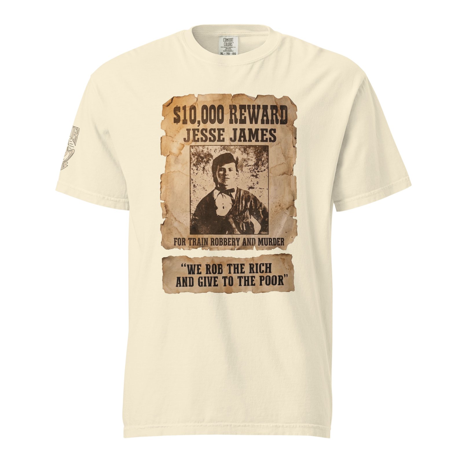 Frontier Rogue Jesse James western graphic tee in Ivory