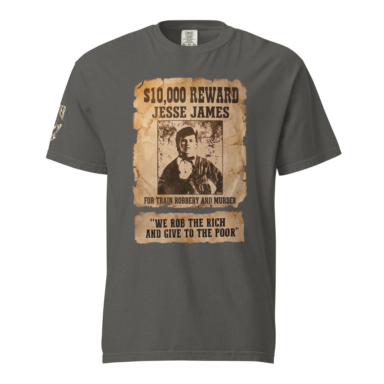 Frontier Rogue Jesse James western graphic tee in Pepper